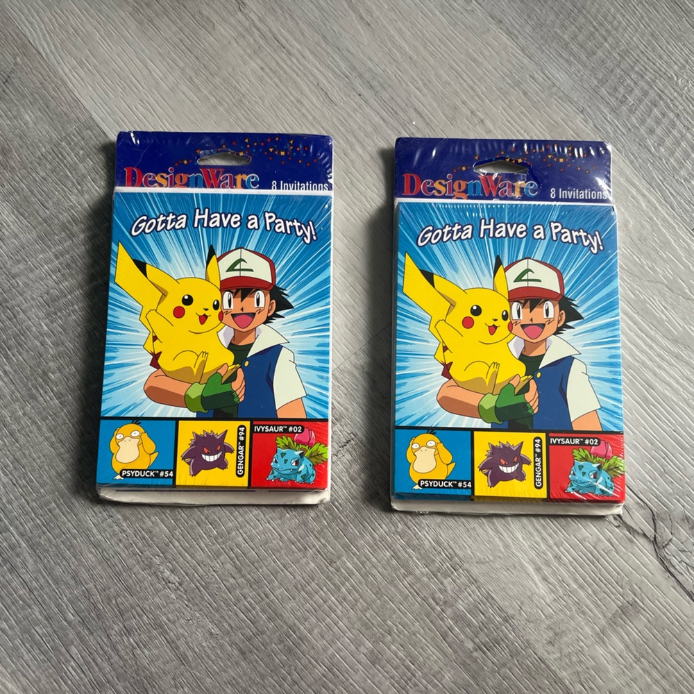 Early 2000s Pokémon Party Invitations